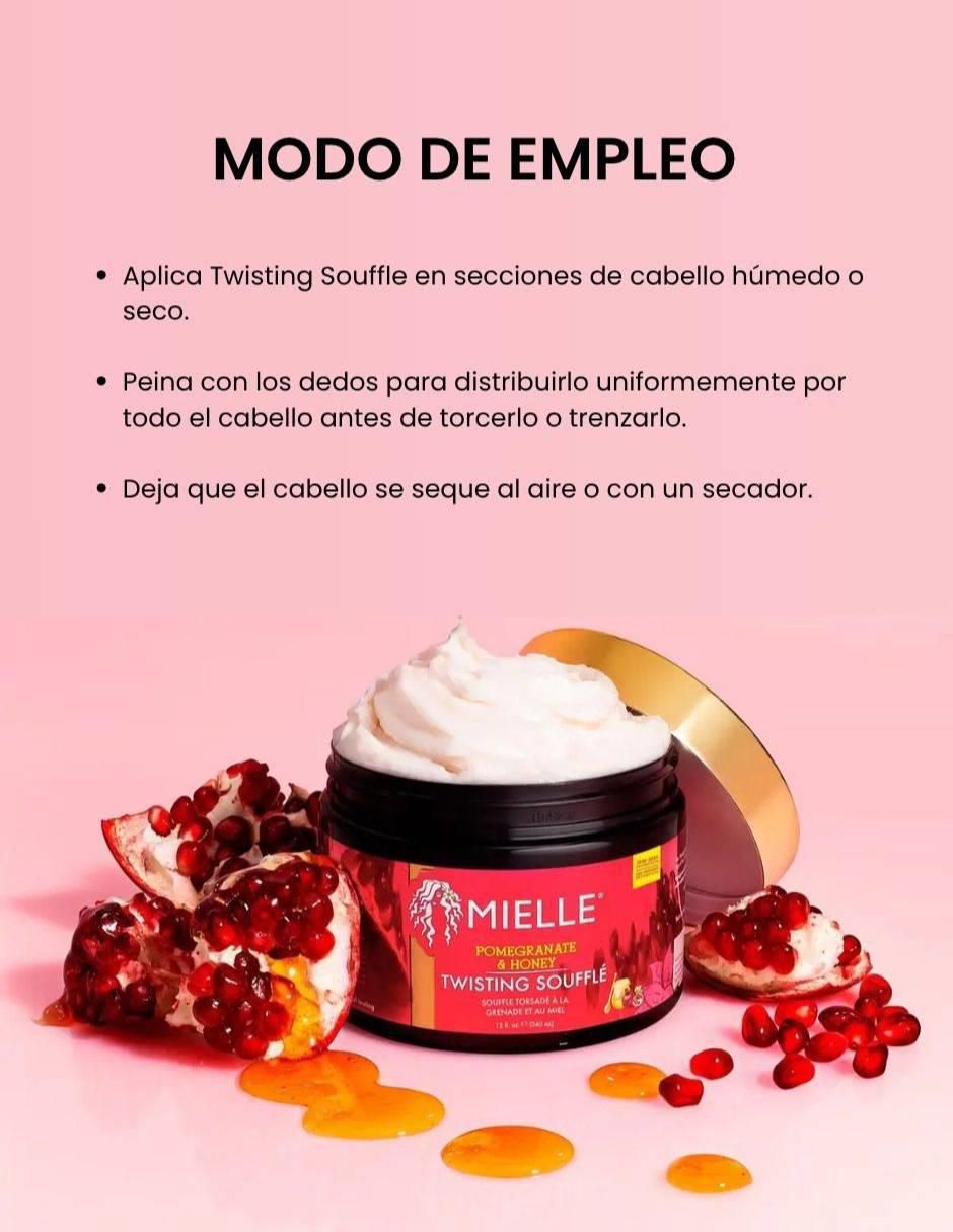 Mielle Soufflé crema definidora para rizos con granada y miel 340 g Mielle de aceite de coco