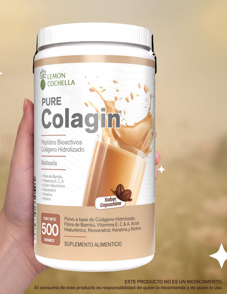 Pure Colagin Lemon Cochella sabor capuccino de 500 g