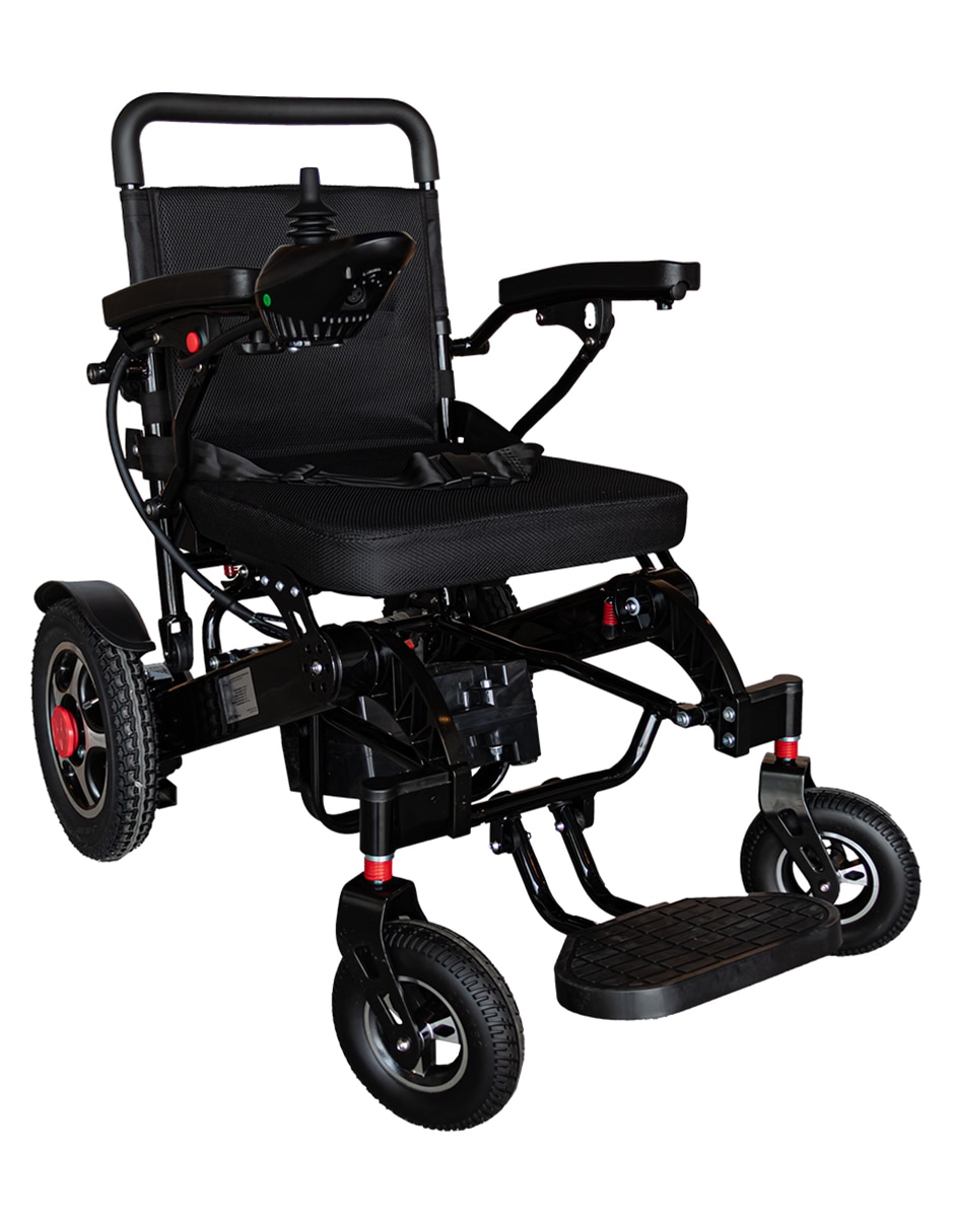 Silla de ruedas eléctrica plegable rinde 18 km hasta 0 a 110 kg Lenivé RUED-3E