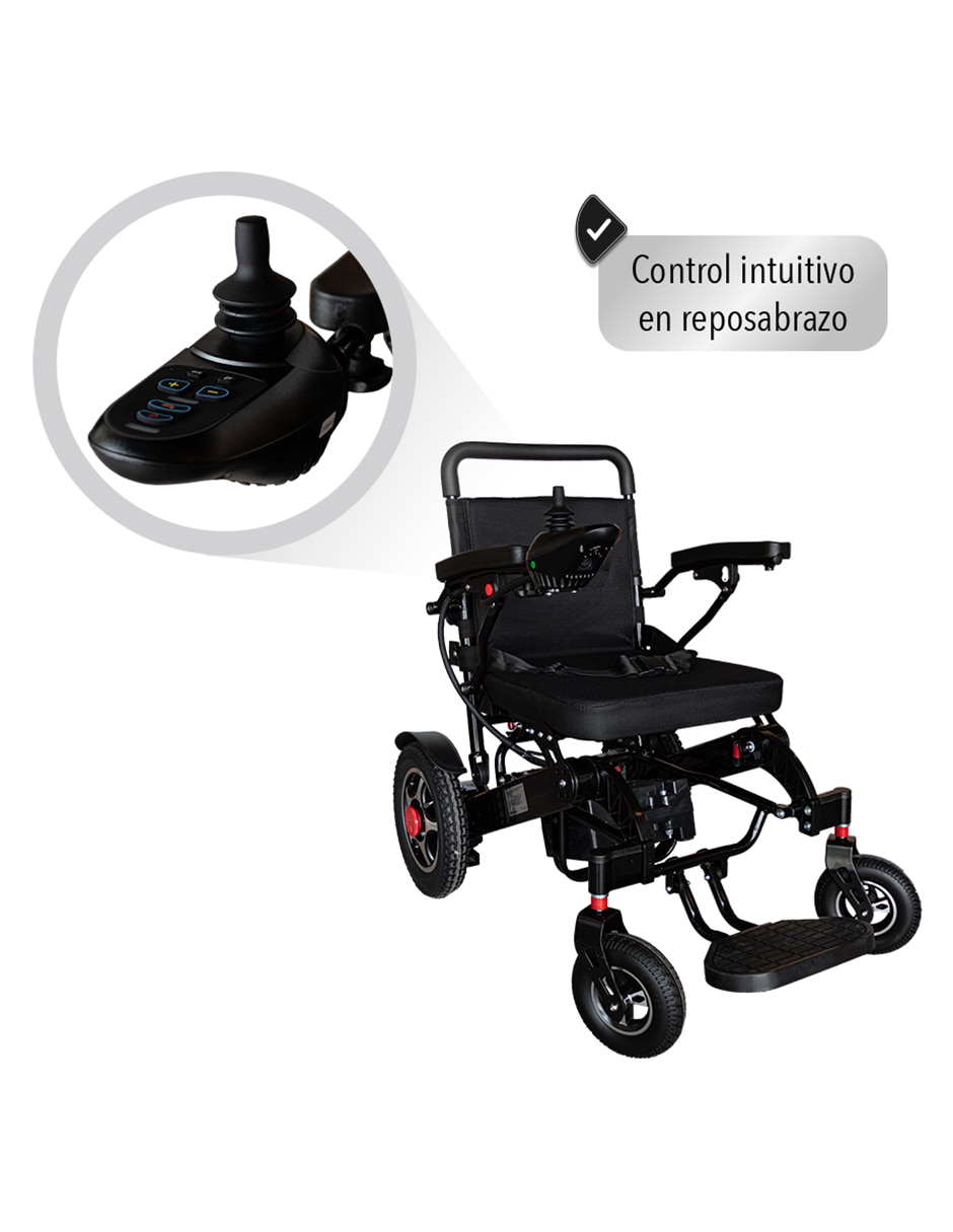 Silla de ruedas eléctrica plegable rinde 18 km hasta 0 a 110 kg RUED-3E 4