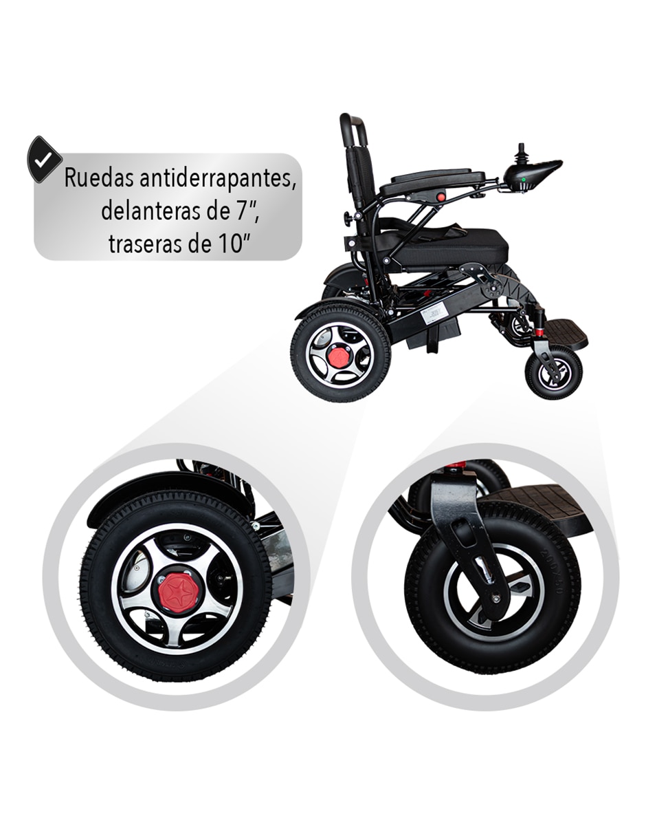 Silla de ruedas eléctrica plegable rinde 18 km hasta 0 a 110 kg RUED-3E Silla de ruedas eléctrica plegable rinde 18 km hasta 0 a 110 kg RUED-3E