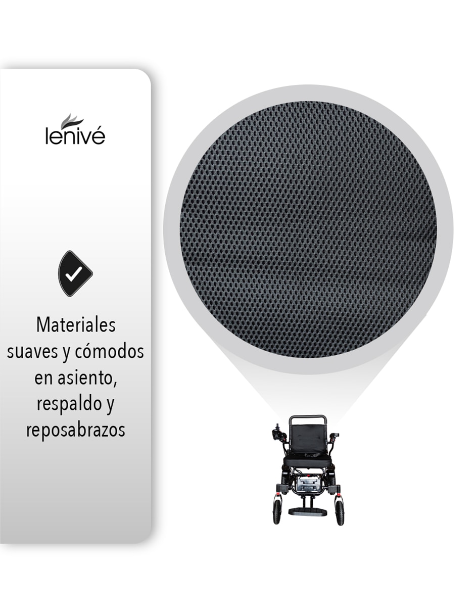 Silla de ruedas eléctrica plegable rinde 18 km hasta 0 a 110 kg RUED-3E 7