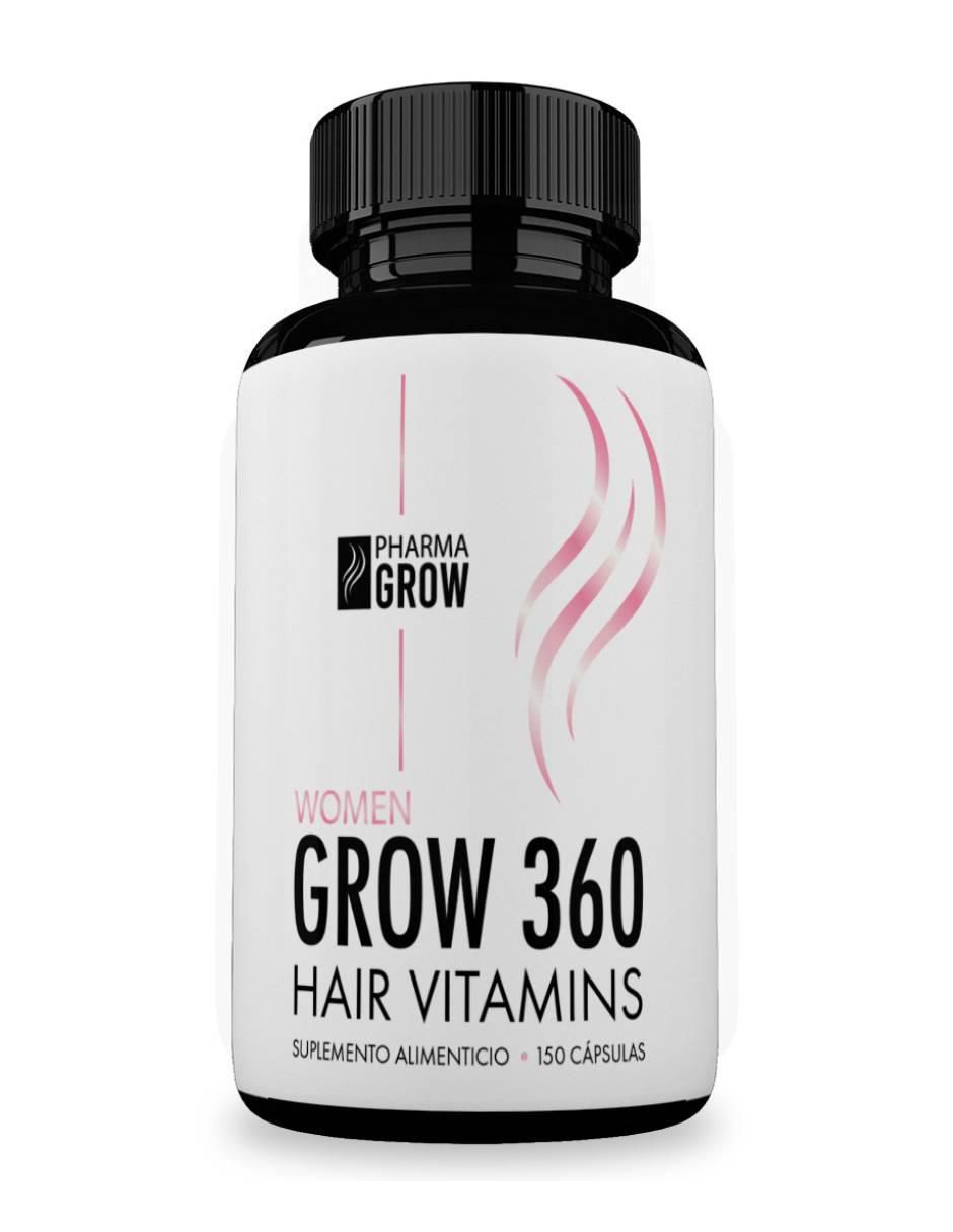 Pharma grow grow 360 hair vitamins suplemento para la caída y fortalecimiento del cabello para mujer Pharma Grow multivitaminico
