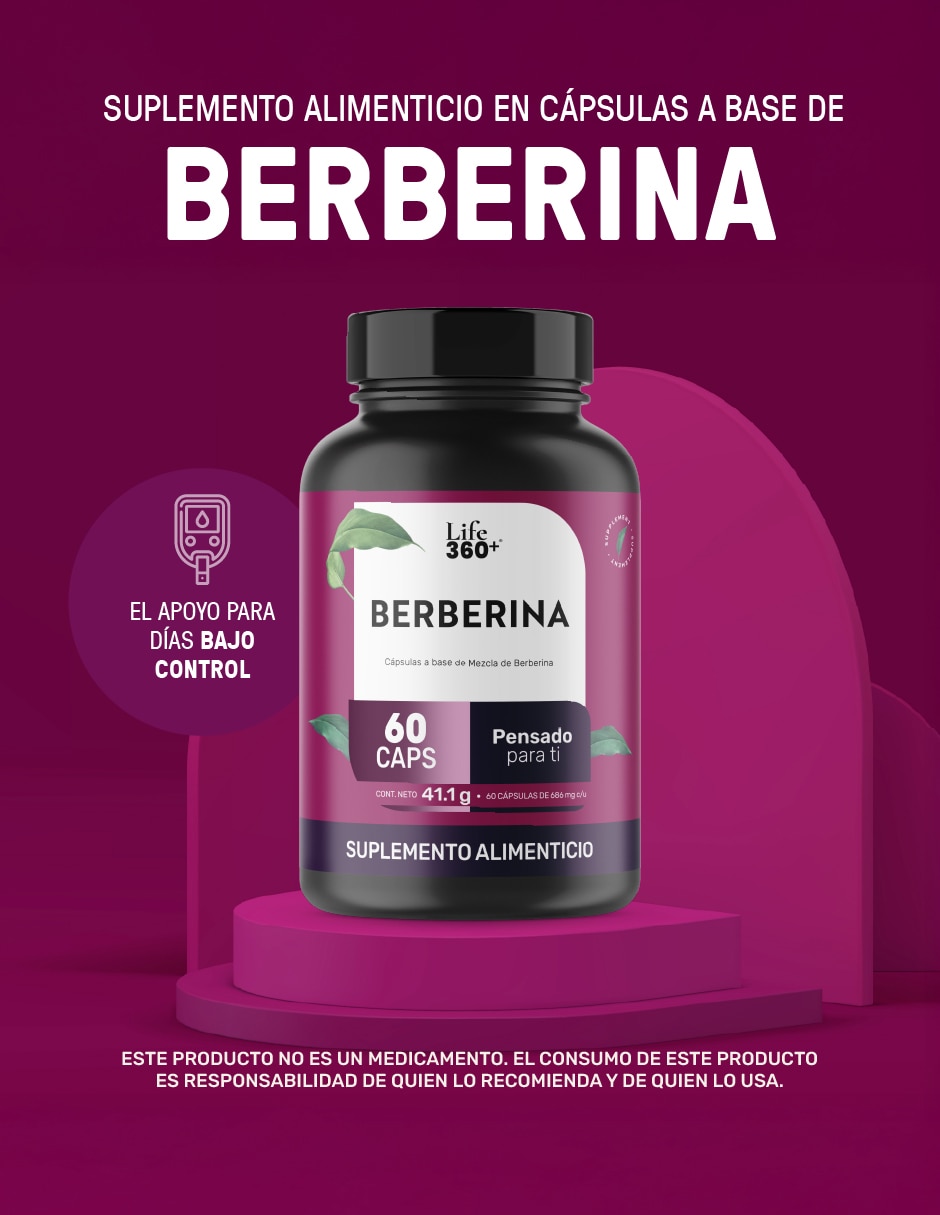 Suplemento alimenticio Life360 + Berberina 2