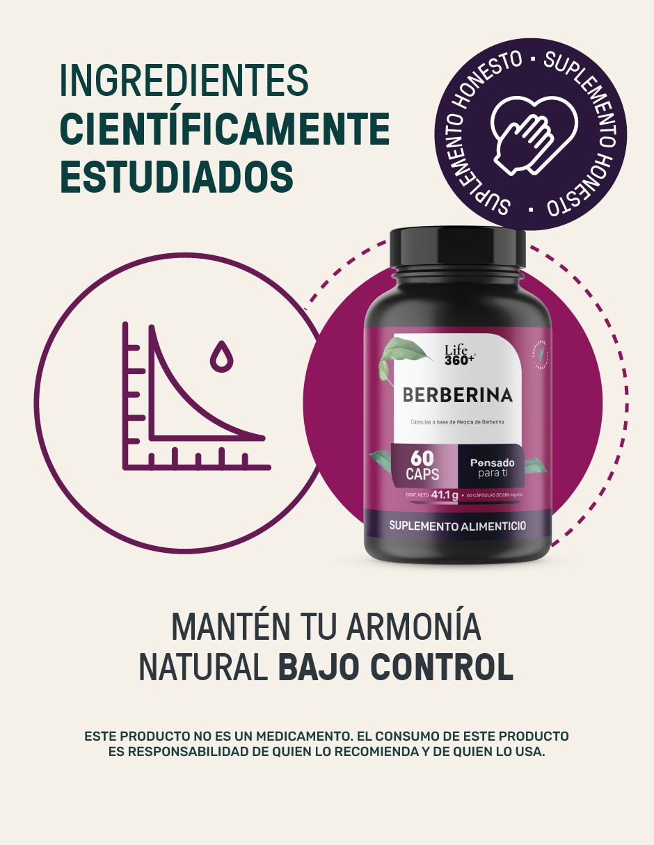 Suplemento alimenticio Life360 + Berberina 4