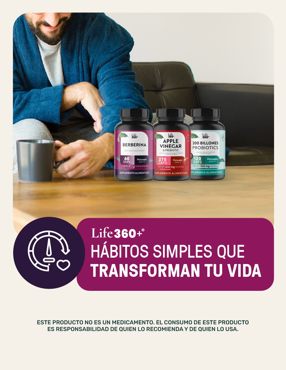 Suplemento alimenticio Life360 + Berberina 8
