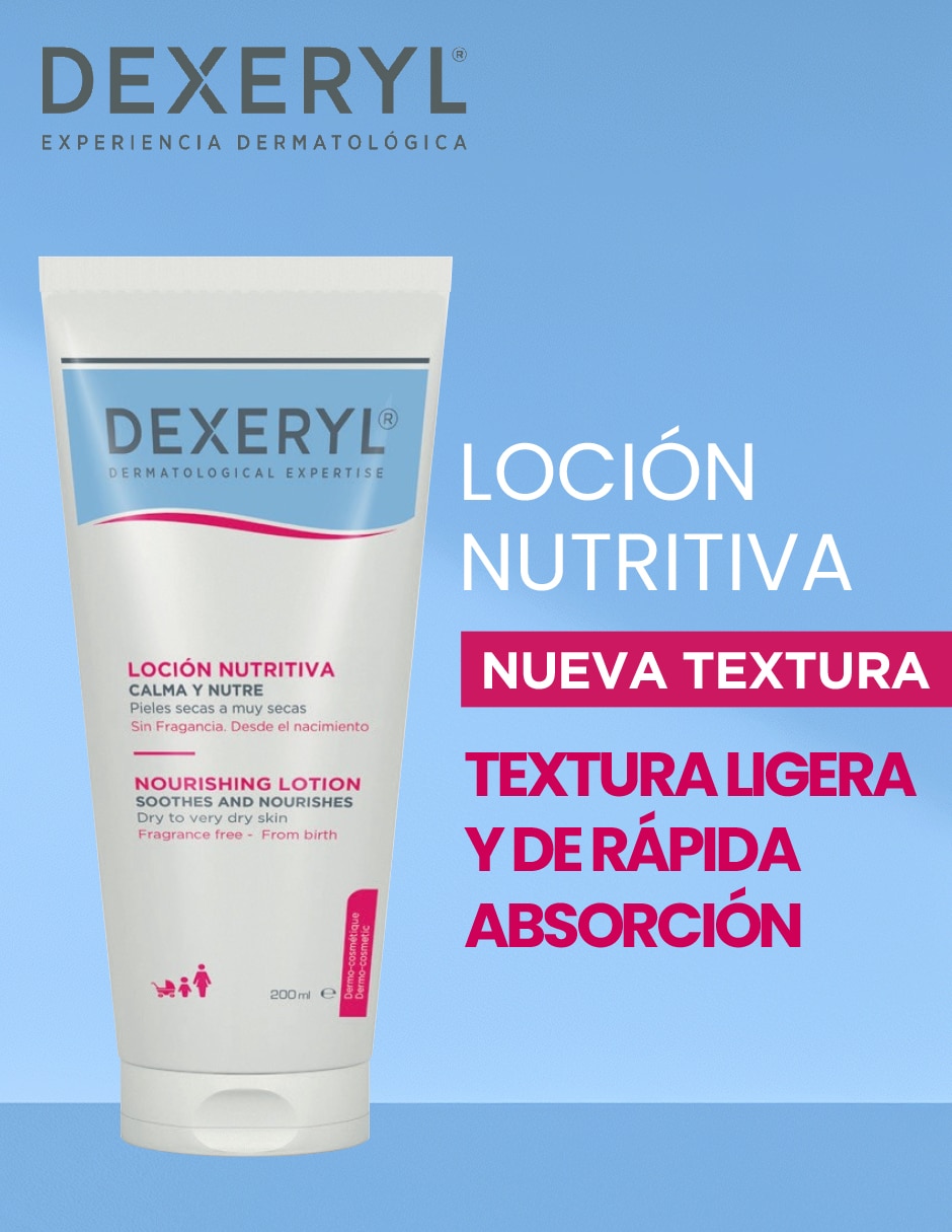 Loción corporal calmante Loción nutritiva Dexeryl 5