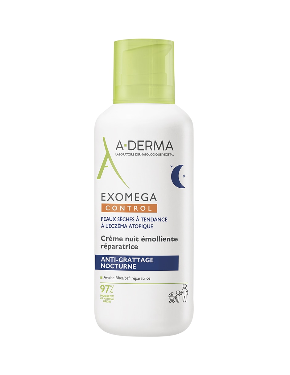 Crema para cuerpo recomendada para calmar la piel de noche crisis de comezon Aderma Exomega 400 ml para piel seca y sensible