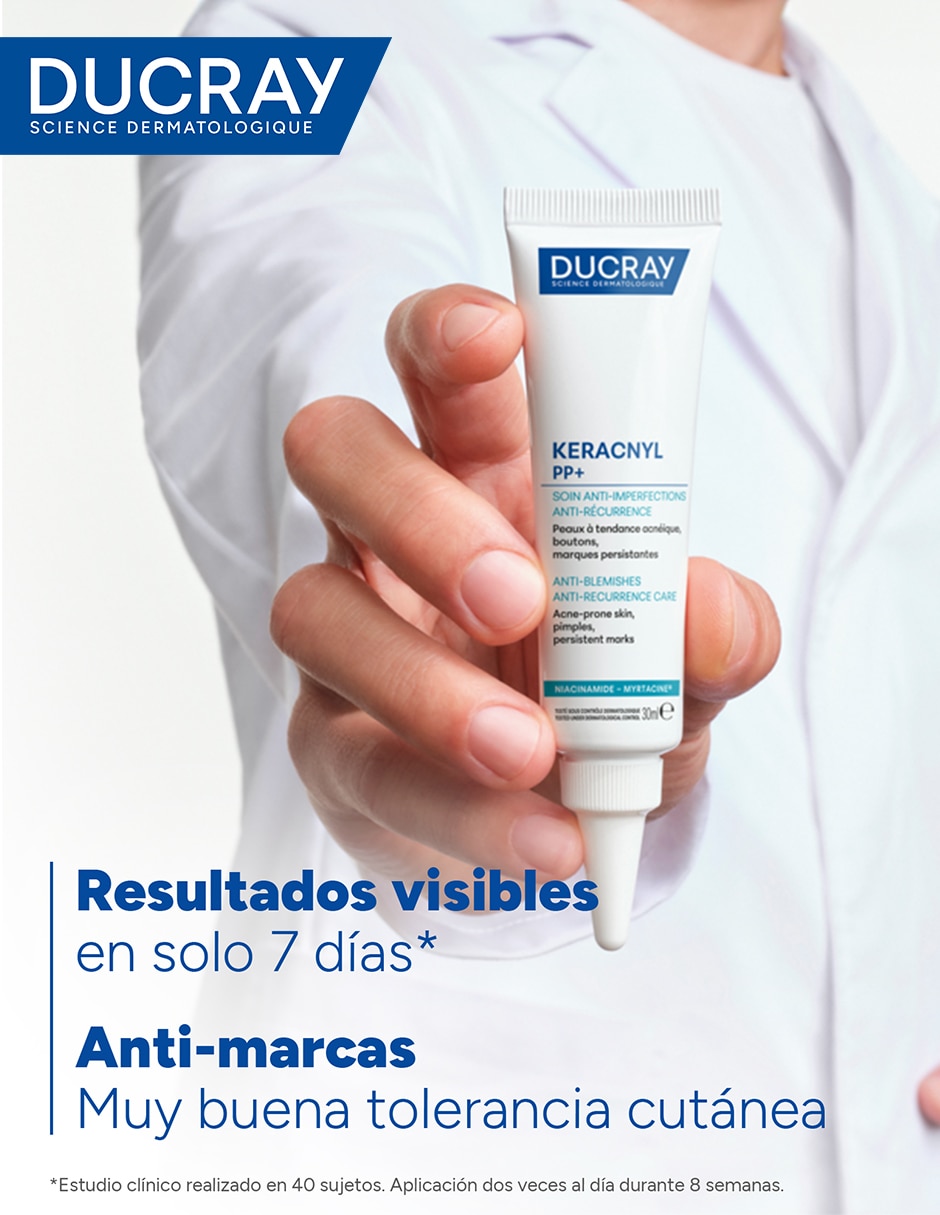 Crema facial recomendada para acné día y noche Ducray para piel mixta y grasa