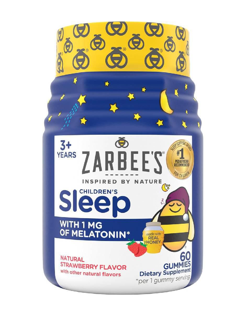 Kids gomitas para dormir con melatonina sabor fresa de 60 gomitas 1