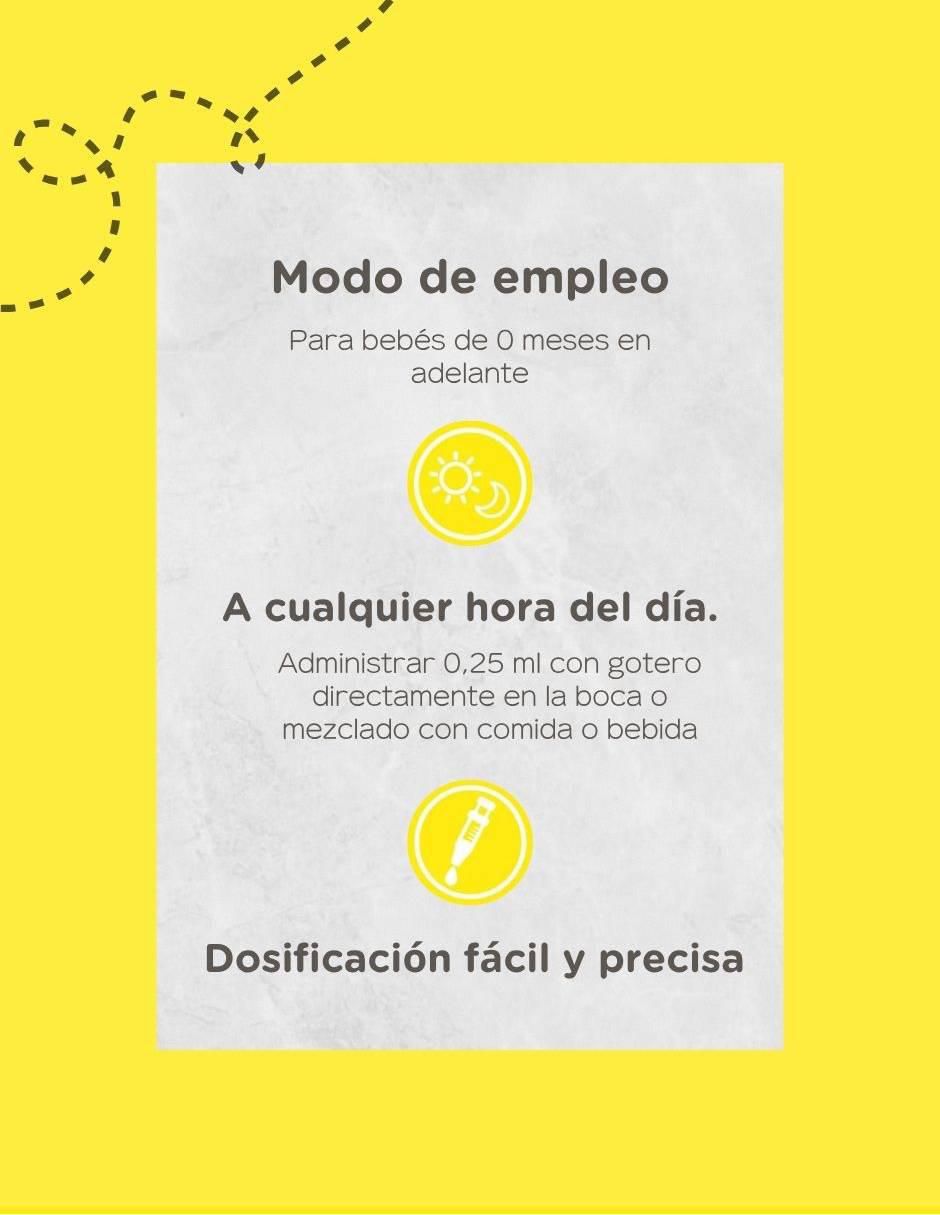 Zarbee’s Naturals Vitamina D para Bebés 14 ml Suplemento Infantil para desarrollo Óseo y Dental