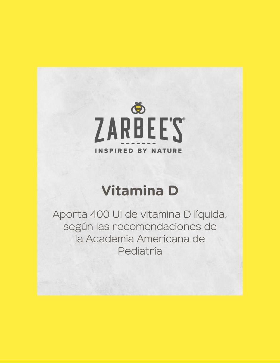 Zarbee’s Naturals Vitamina D para Bebés 14 ml Suplemento Infantil para desarrollo Óseo y Dental