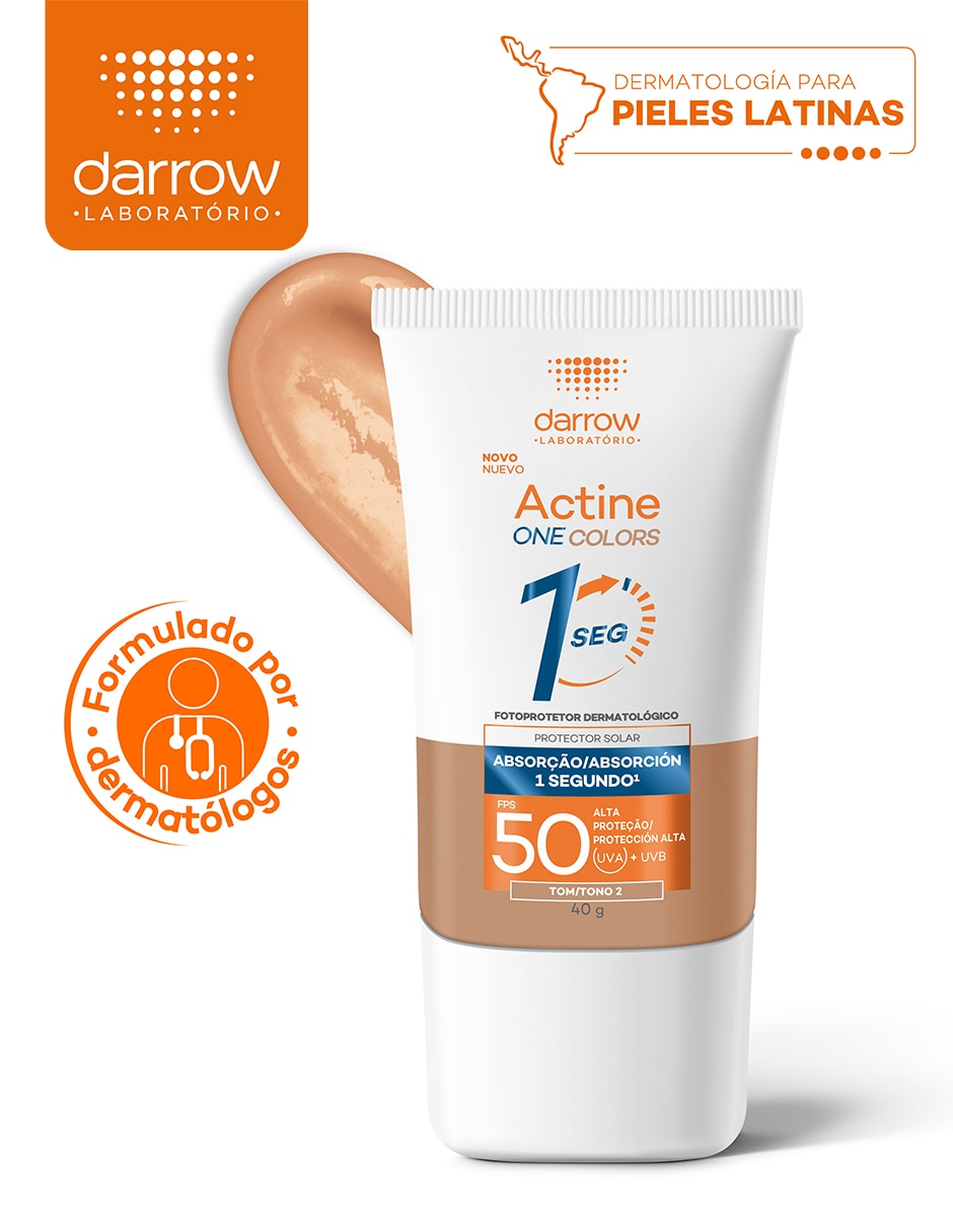 Protector solar FPS 50 Actine One Colors Tono 2 Textura Ultraligera Darrow 2
