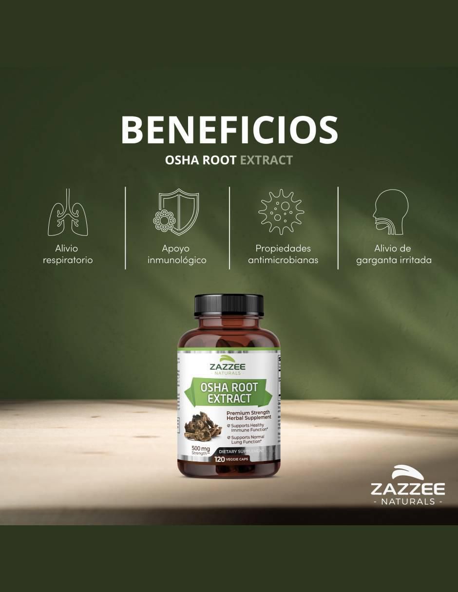 Suplemento salud pulmonar y respiratoria con extracto de raíz de osha de 120 cápsulas 3