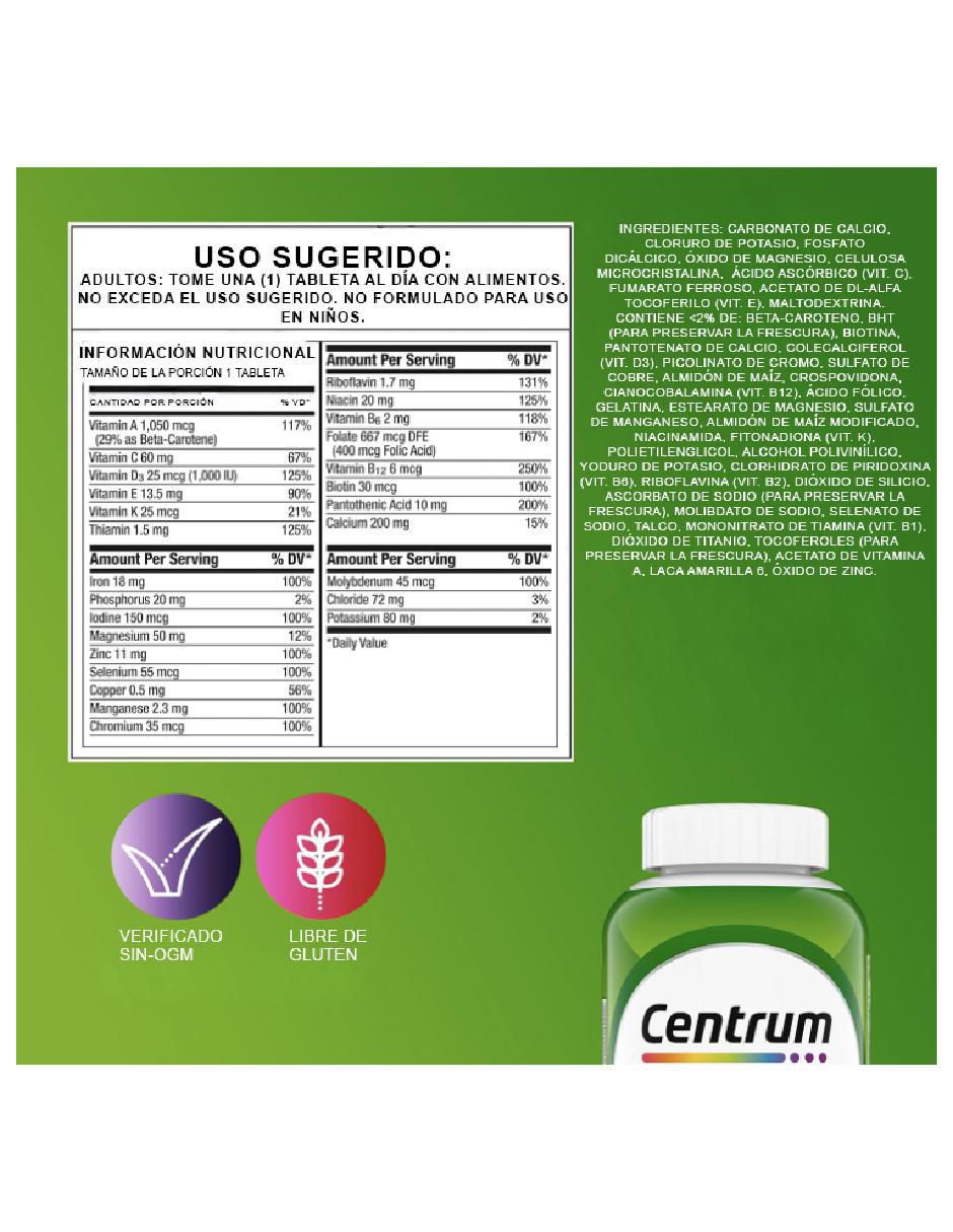 Multivitamínico tabletas unisex 2