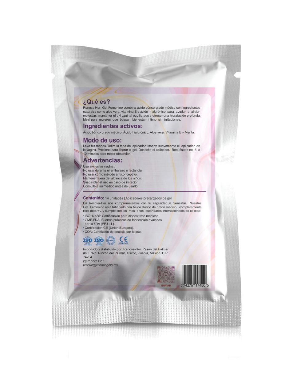 Limpiador íntimo antiolores Renova-Her en gel