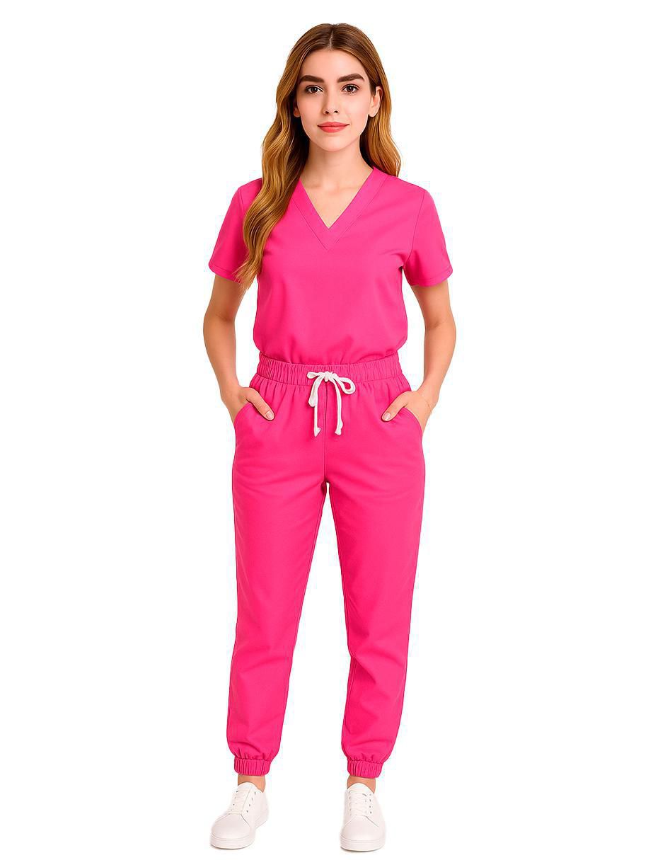 Pijama quirúrgica estilo relajado para mujer