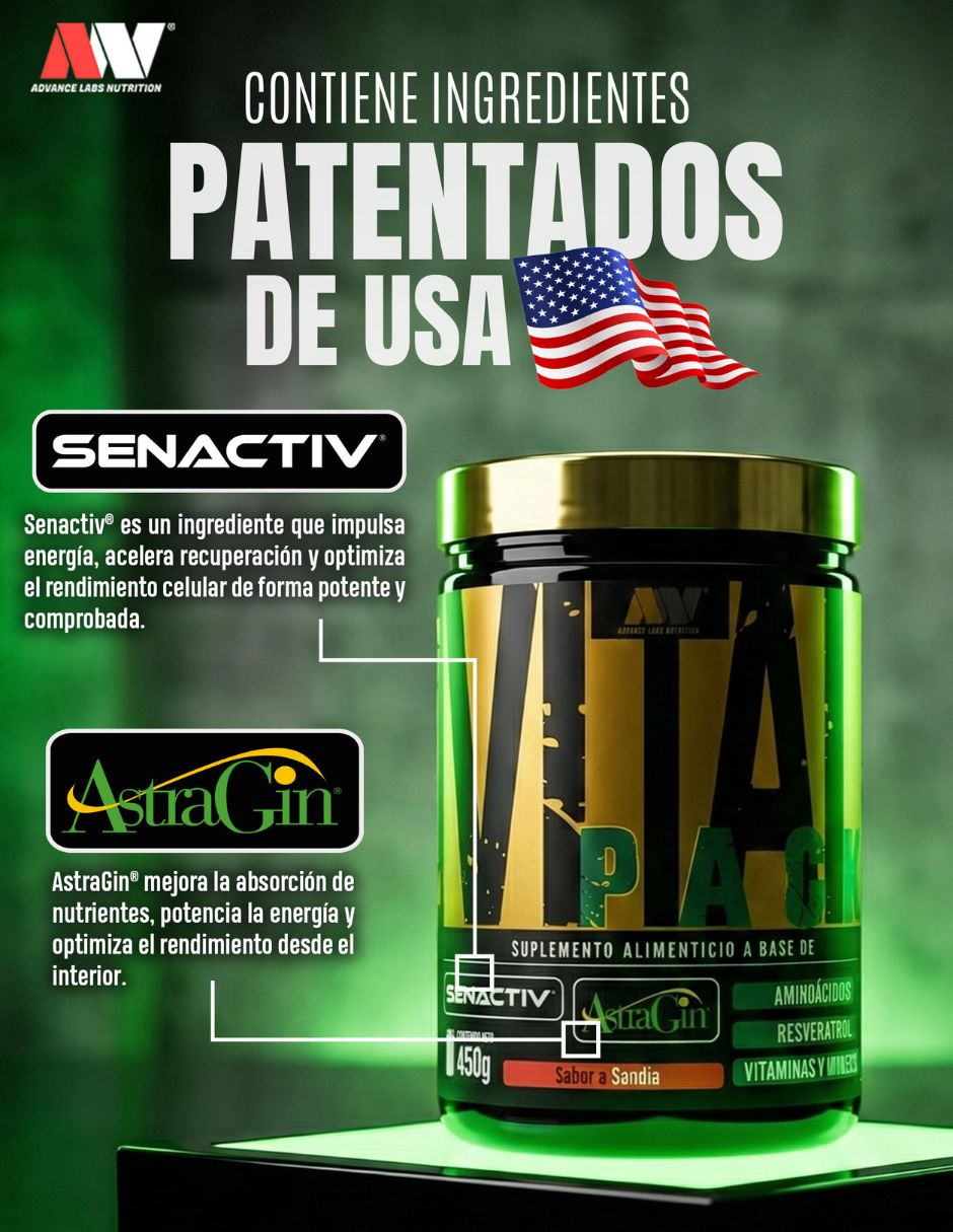 Vital Pack Advance Nutrition con aminoácidos sabor sandia de 450 g
