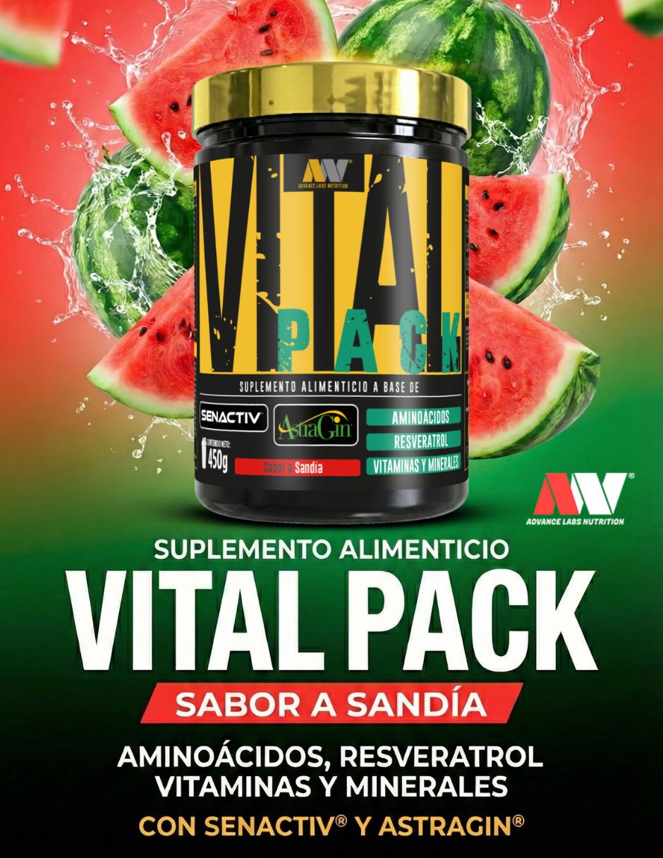 Vital Pack Advance Nutrition con aminoácidos sabor sandia de 450 g