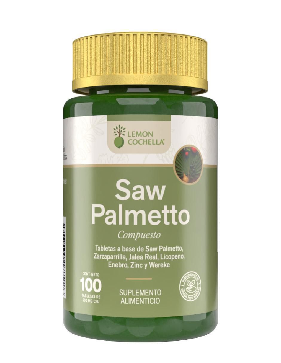 Saw palmetto Lemon Cochella con zarzaparilla, jalea real, licopeno, enebro, zinc y wereke de 100 tab