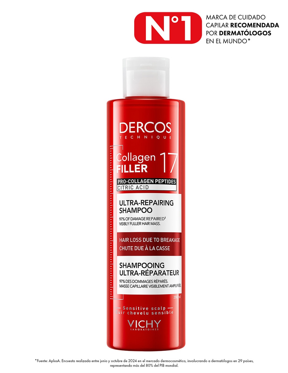 Shampoo anticaída para cabello Dercos 200 ml 2