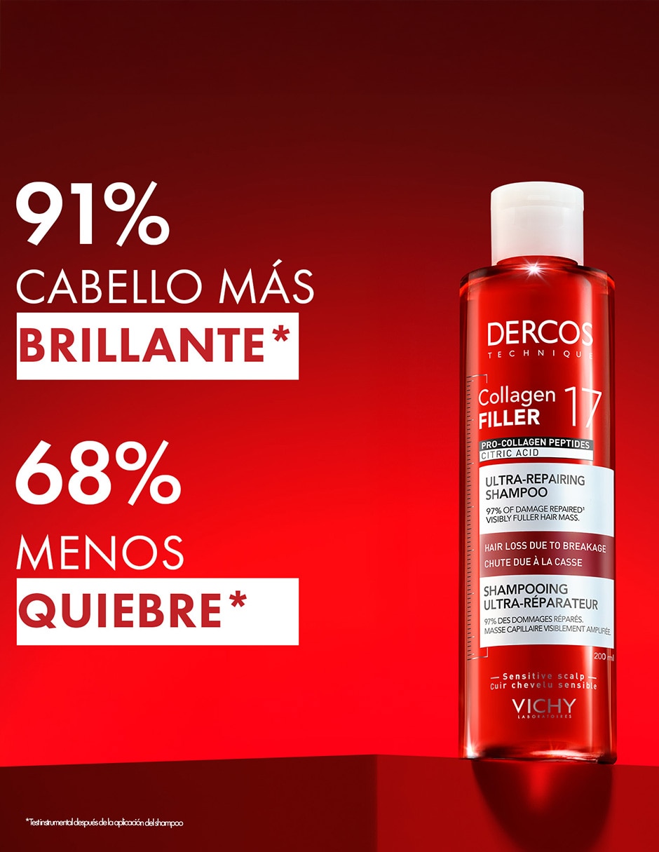 Shampoo anticaída para cabello Dercos 200 ml 6