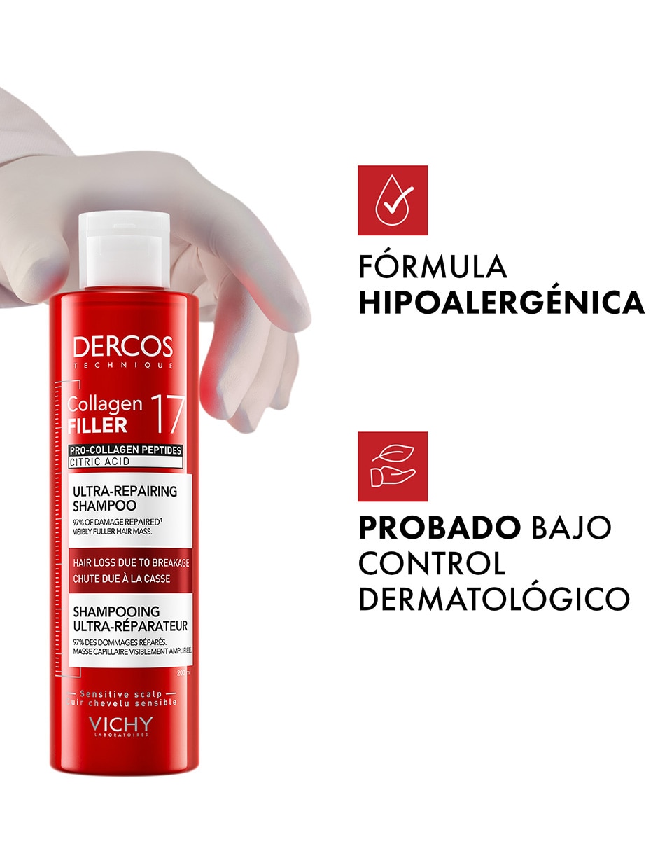 Shampoo anticaída para cabello Dercos 200 ml 8