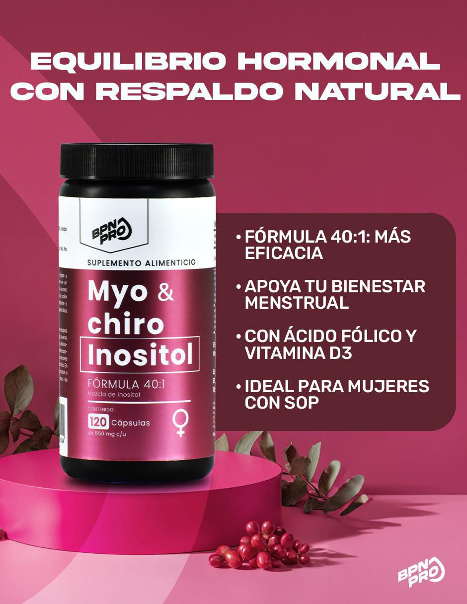 Myo & Chiro Inositol con ácido fólico y vitamina D3 BPN PRO 120 cápsulas