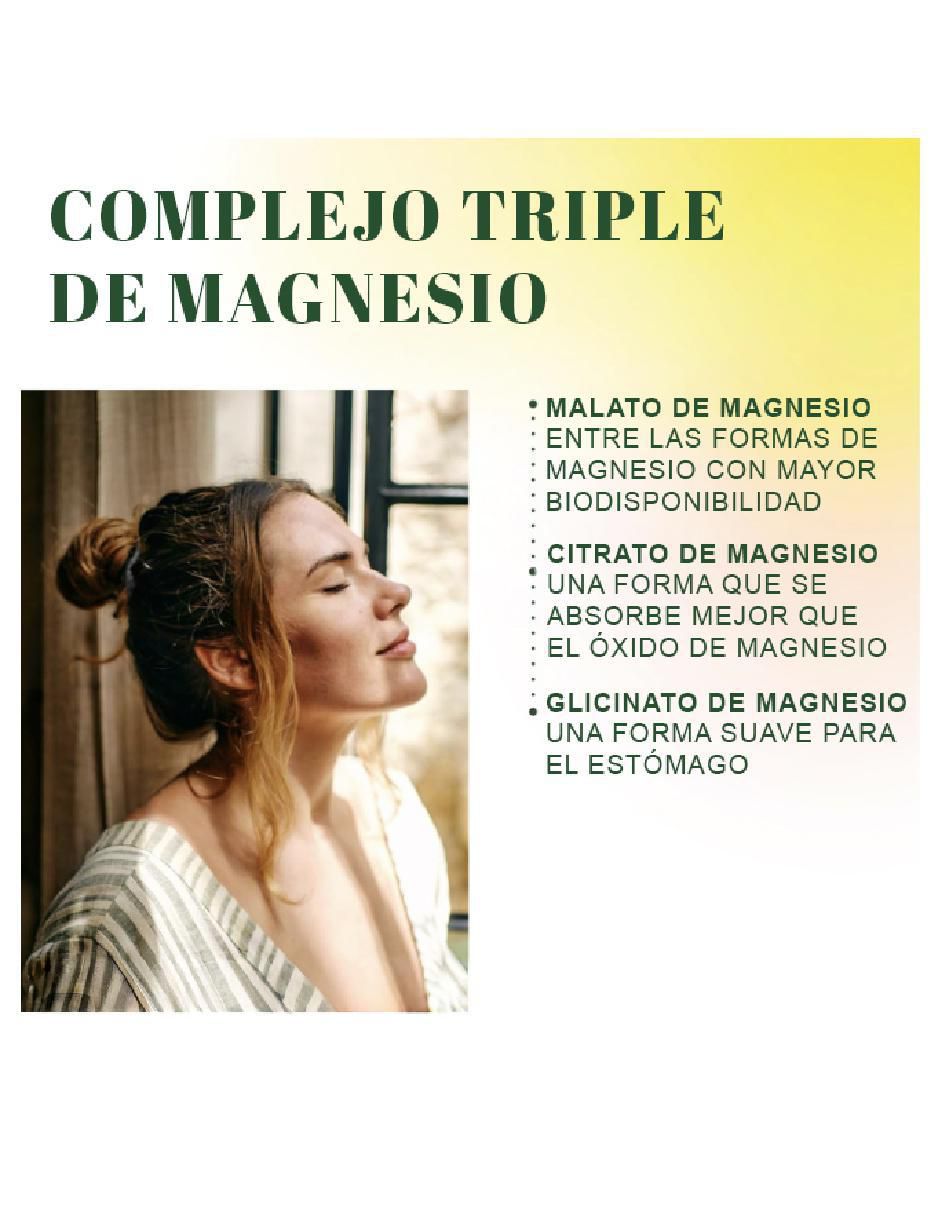 Glicinato Malato Citrato Magnesio Megafood de 60 cápsulas