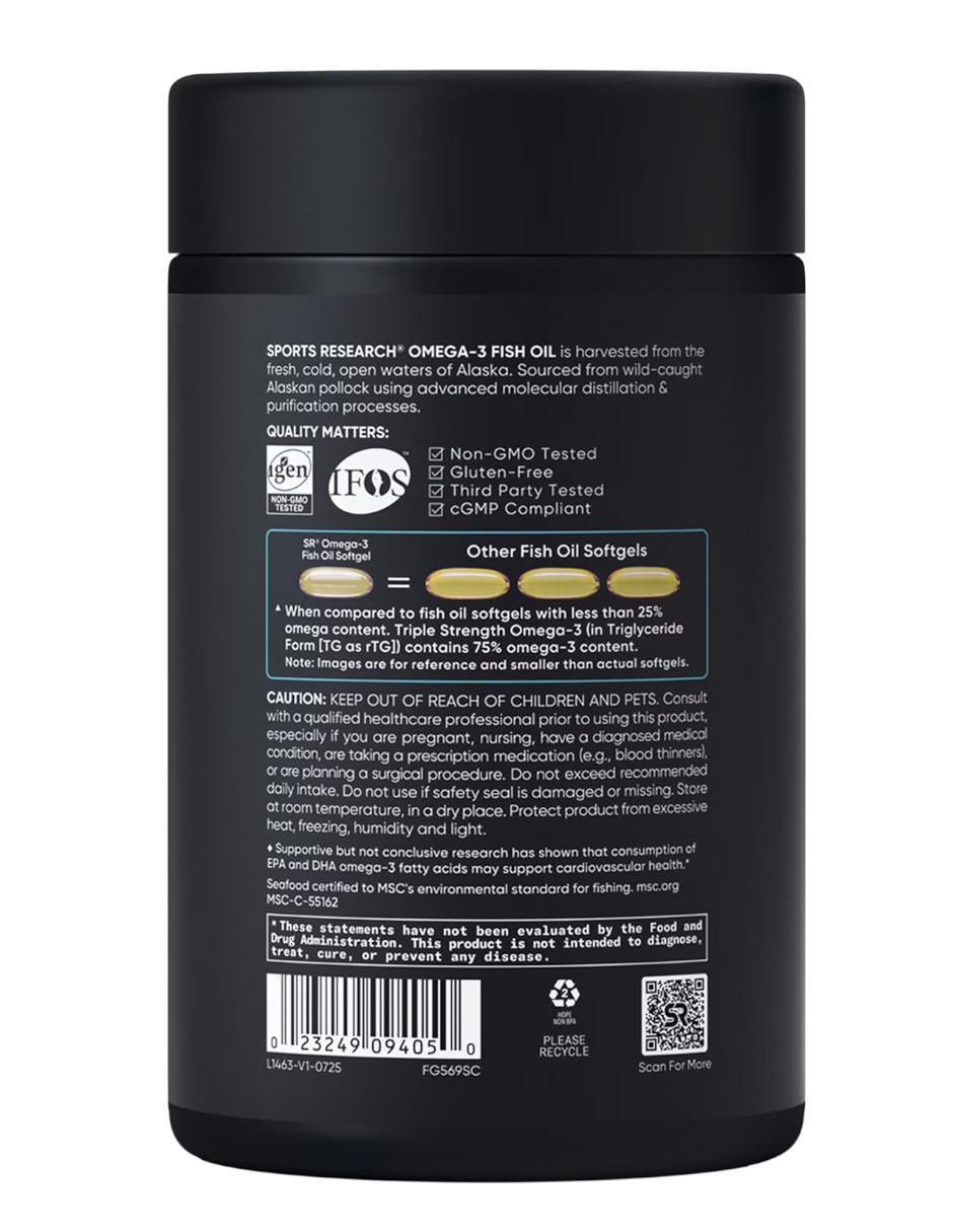 Aceite de pescado Alaskan con omega 3 sabor natural de 120 cápsulas