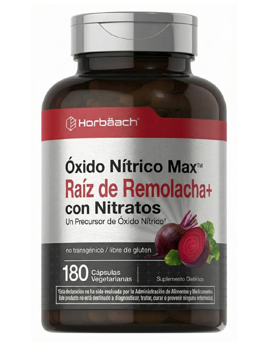 Óxido Nítrico Max con nitratos con betabel de 180 cápsulas Óxido Nítrico Max con nitratos con betabel de 180 cápsulas