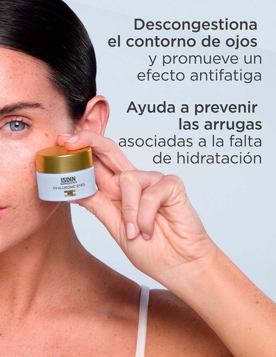 Crema para ojos recomendada para bolsas y ojeras de día y noche Isdin Isdinceutics Hyaluronic para todo tipo piel 4