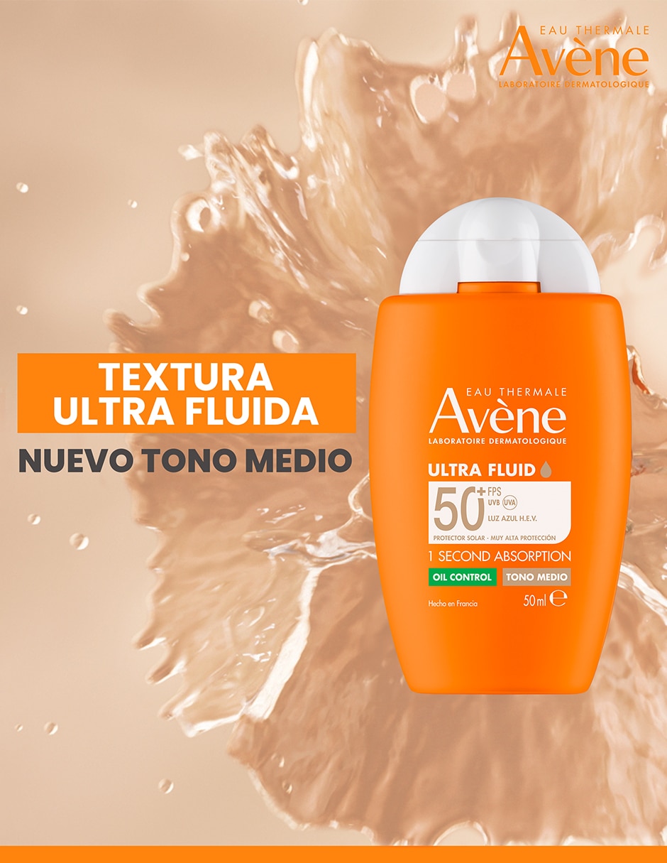 Protector solar FPS 50 Ultra Fluid Oil Control tono medio Avène