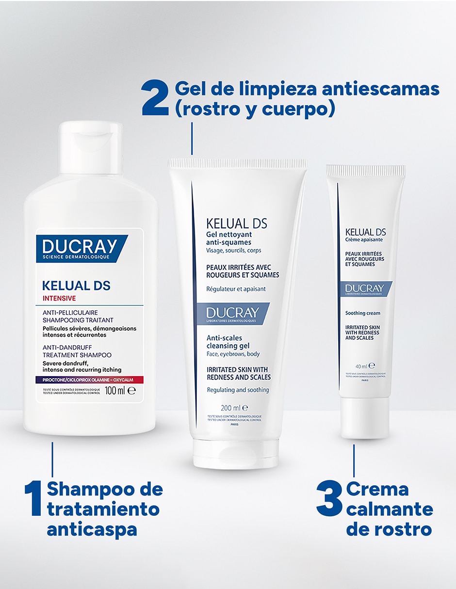 Shampoo anticaspa para cabello graso Kelual DS Intensive 100 ml 6