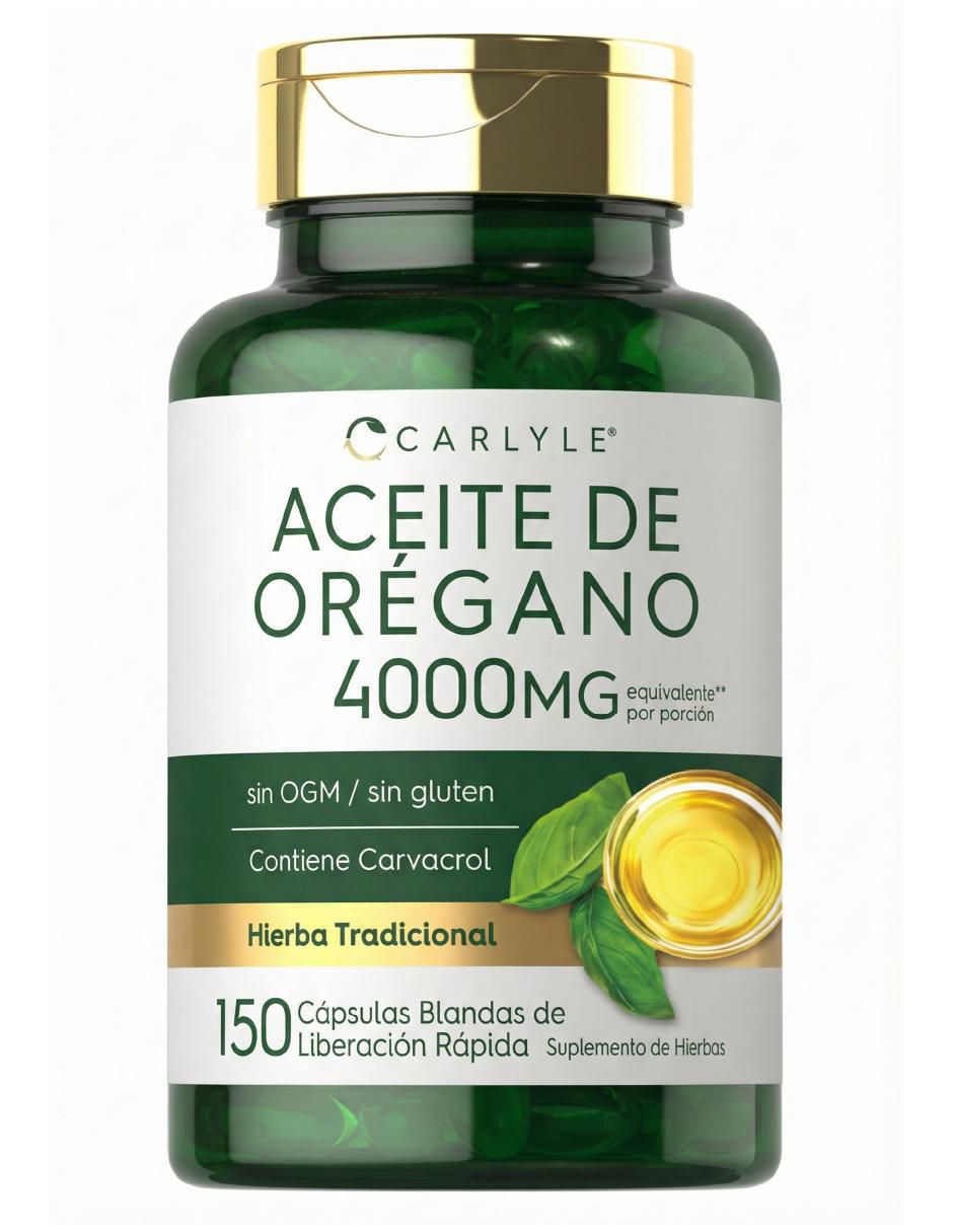 Aceite orégano Carlyle sabor herbal de 150 cápsulas