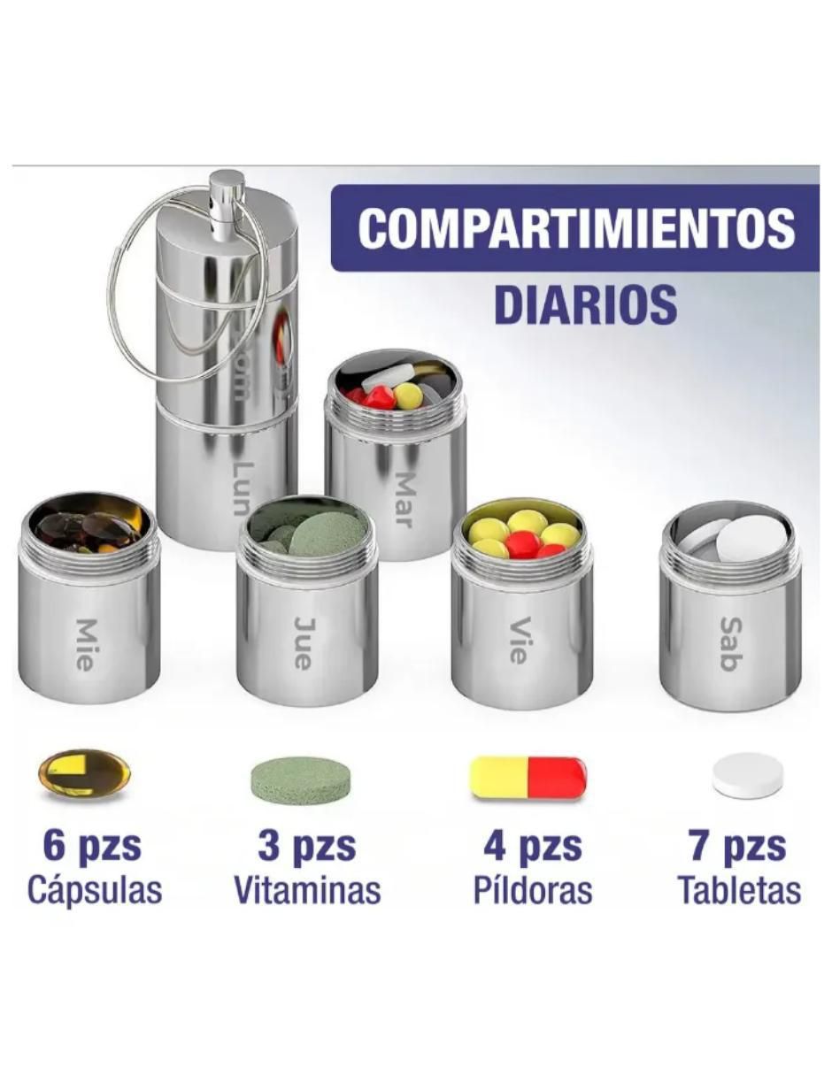 Pastillero 7 compartimentos