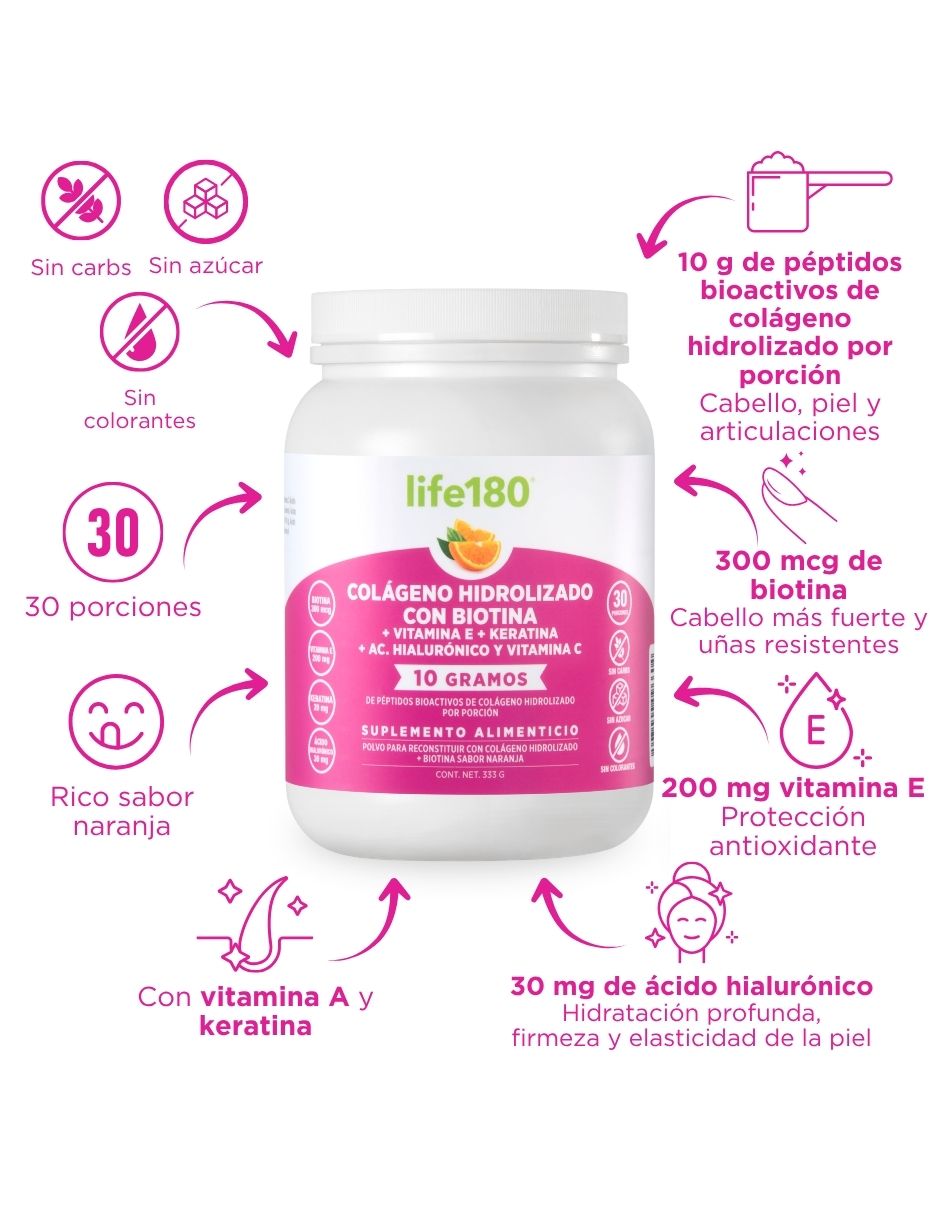 Colágeno hidrolizado con biotina + vitam 2