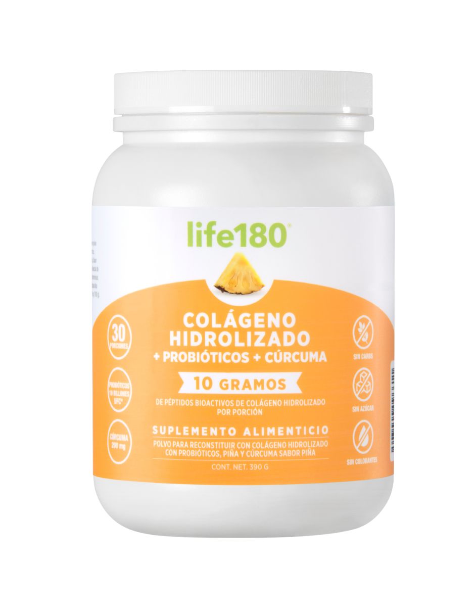 Colágeno hidrolizado con probióticos y cÏrcuma con colágeno hidrolizado sabor piña de 400 g Colágeno hidrolizado con probióticos y cÏrcuma con colágeno hidrolizado sabor piña de 400 g