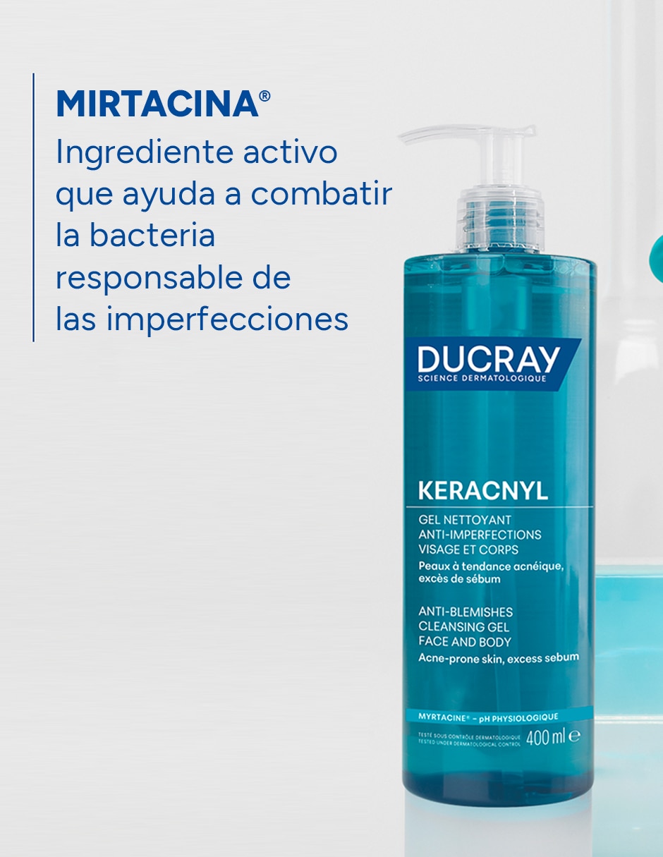 Limpiador capilar keracnyl Ducray para acné