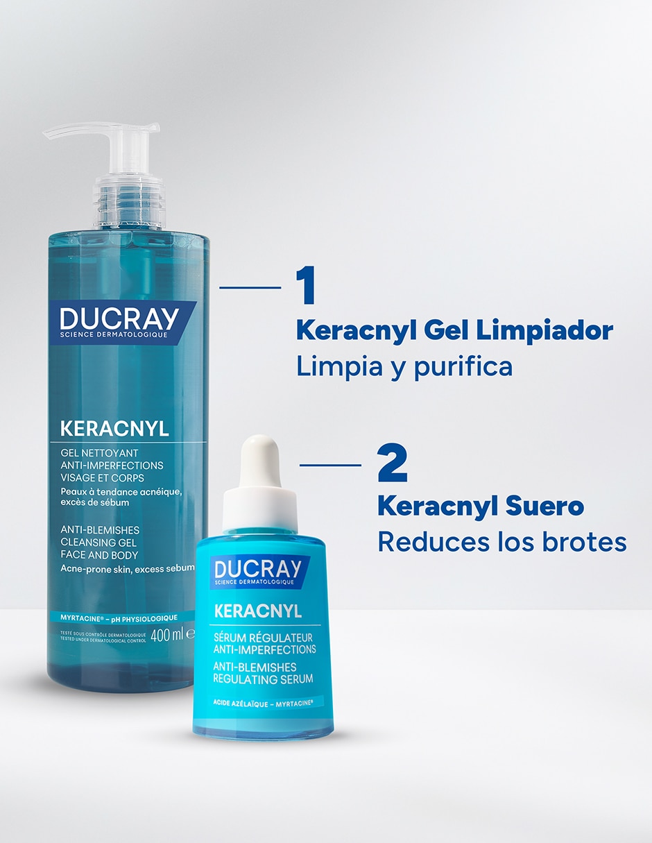 Limpiador capilar keracnyl Ducray para acné