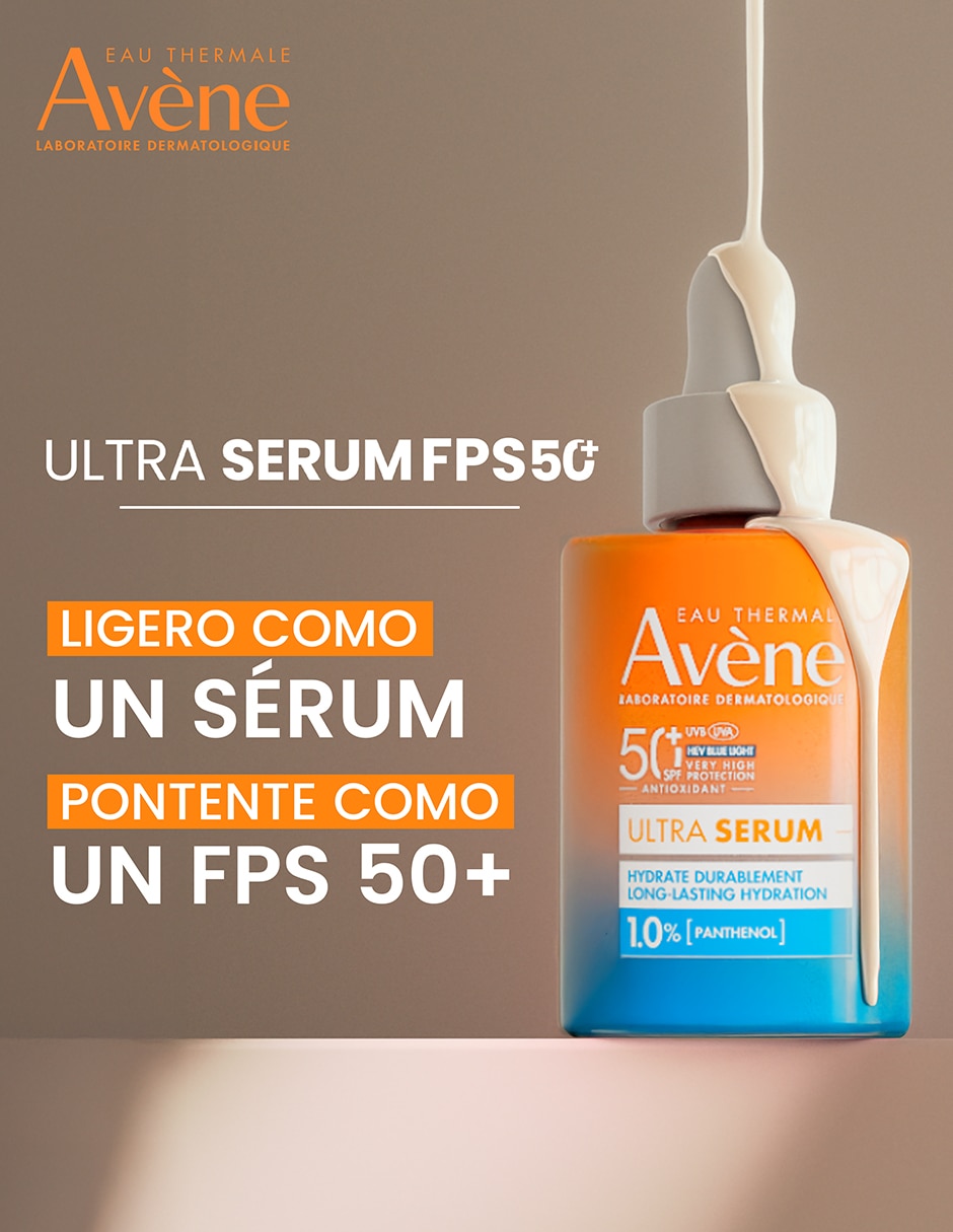 Protector solar FPS 50+ suero efecto hidratante 2 en 1 Avène 30 ml