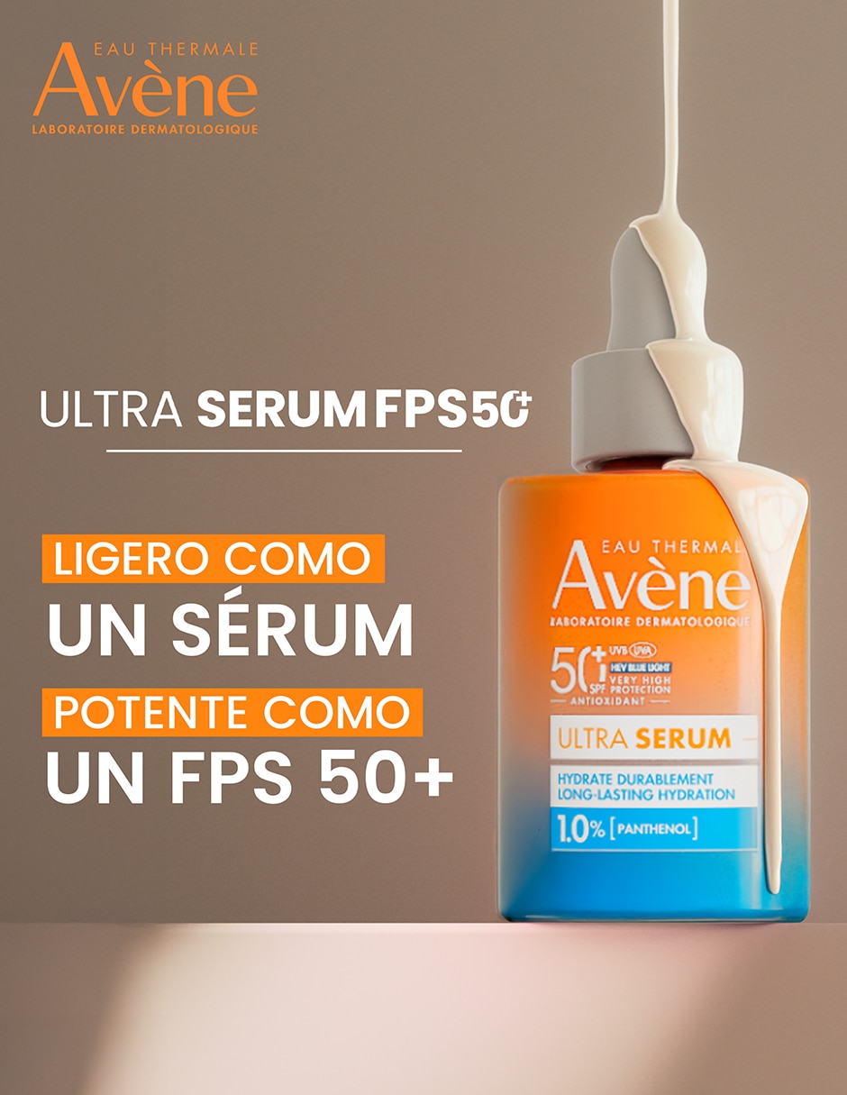 Protector solar fps 50+ ultra serum protector solar facial fps50+ hidratación duradera con pantenol 30 ml avène 30 ml 5