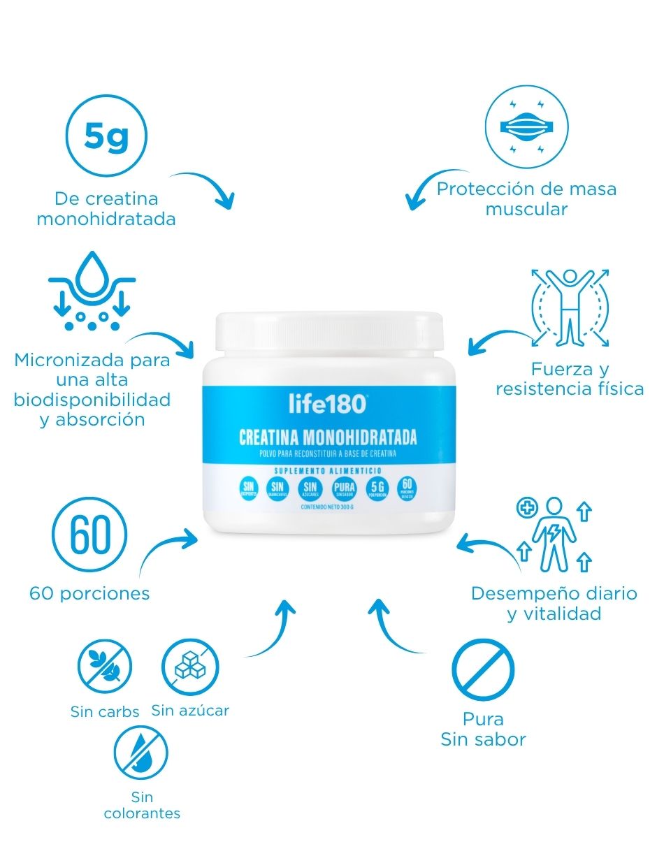 Creatina Monohidratada con Creatina de 300 g 2