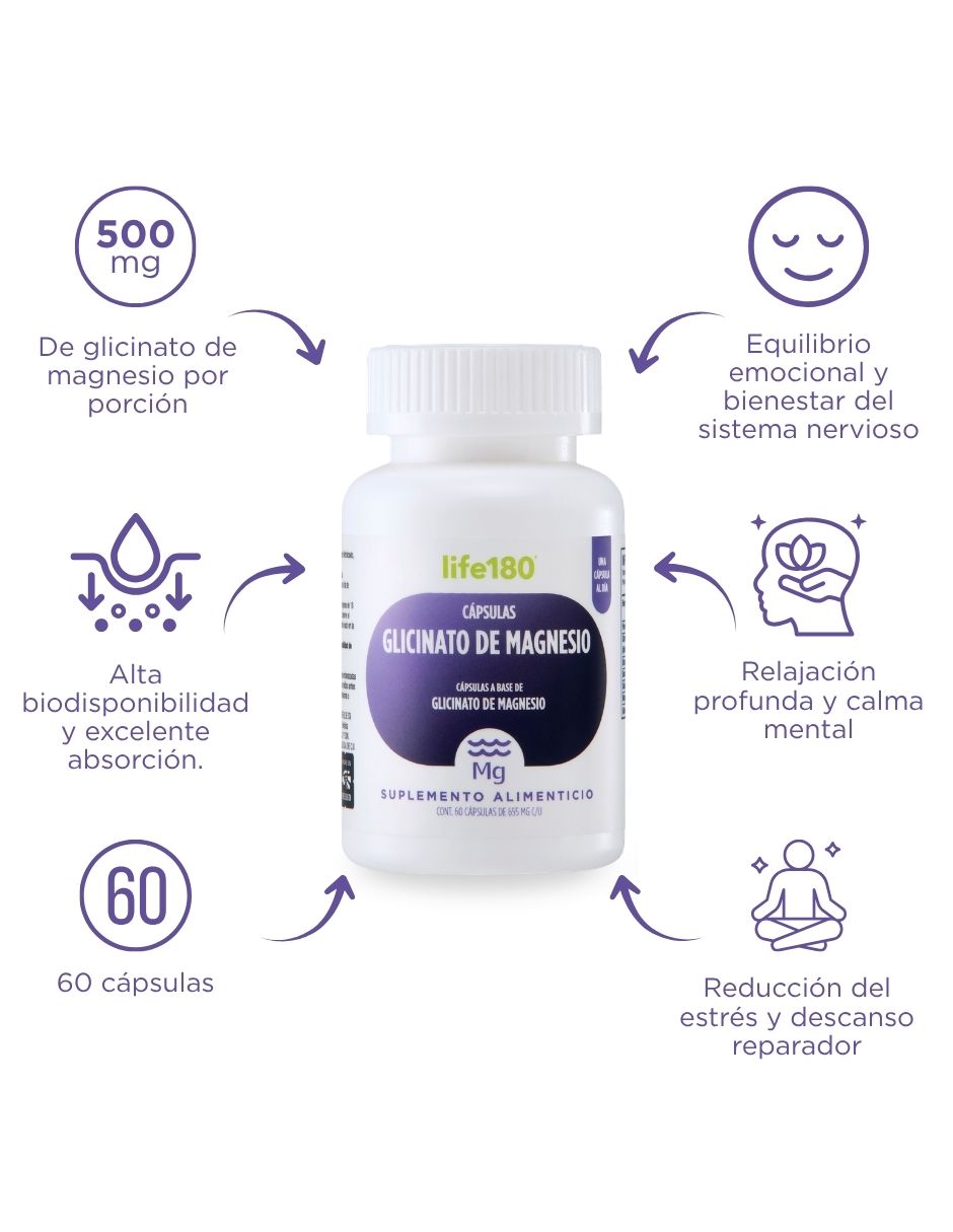 Glicinato de magnesio de 60 cápsulas 4