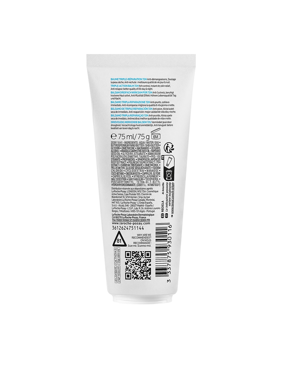 Crema facial recomendada para calmar y aliviar la piel de día la roche posay para piel seca