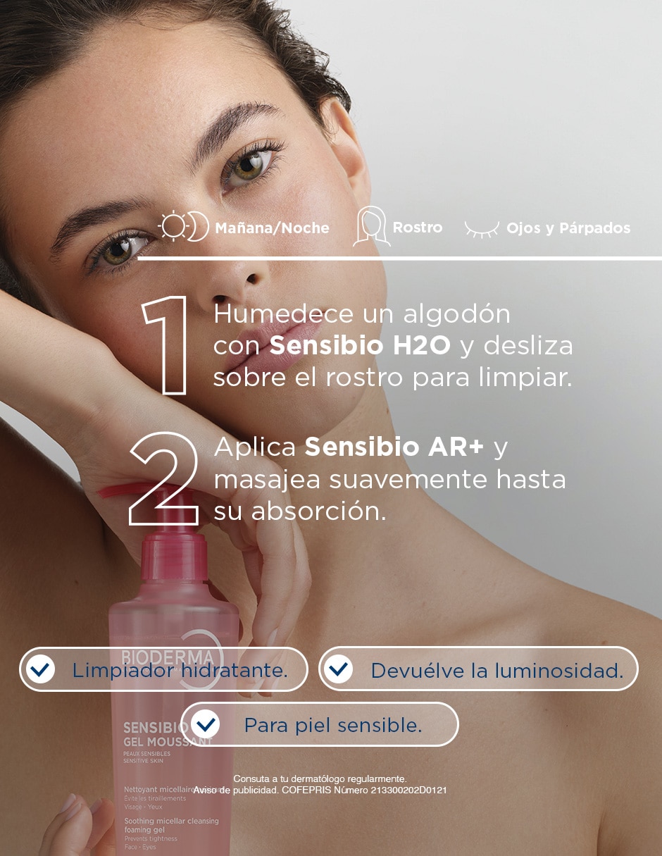 Kit de sérum "para/de" facial kit para piel sensible: agua micelar de alta tolerancia + suero que calma, hidrata y fortalece la piel para ayudar a reducir la reactividad diaria sensibio "de" "piel" sensible 5
