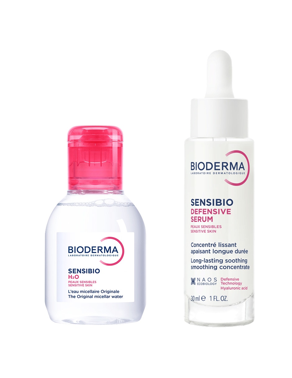 Kit de sérum 'para/de' facial kit para piel sensible: agua micelar de alta tolerancia + suero que calma, hidrata y fortalece la piel para ayudar a reducir la reactividad diaria sensibio 'de' 'piel' sensible