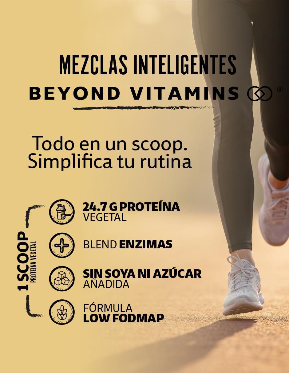 Proteína Vegetal Aislada de Arroz y Chícharo Beyond Vitamins sabor vainilla de 550 g