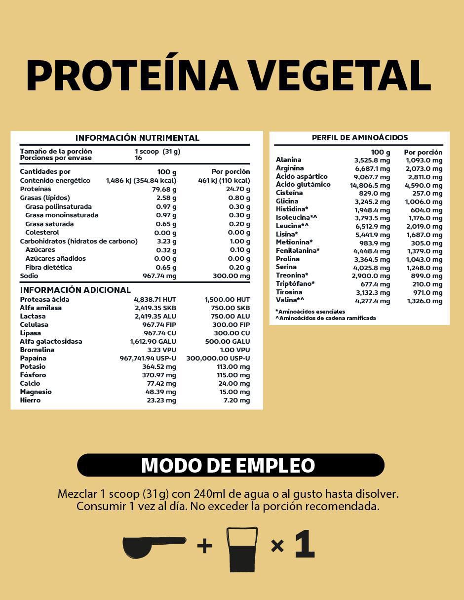 Proteína Vegetal Aislada de Arroz y Chícharo Beyond Vitamins sabor vainilla de 550 g