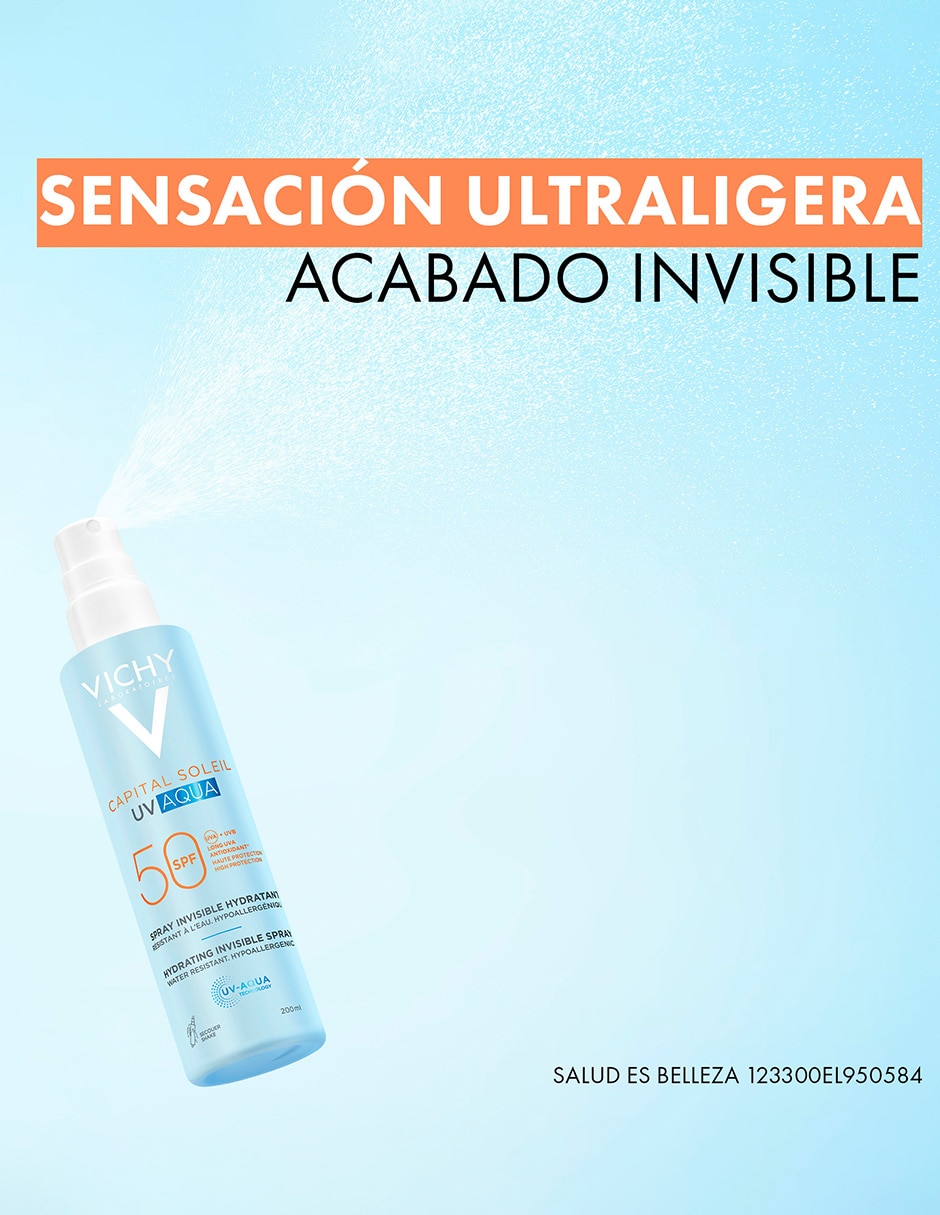 Protector solar FPS 50 Capital Soleil UV Aqua spray Vichy 200 ml
